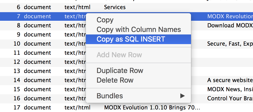 Selectively Migrate Data and Content in MODX