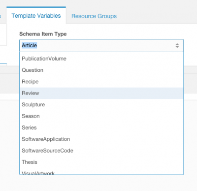 Schema.org CMS Input Options