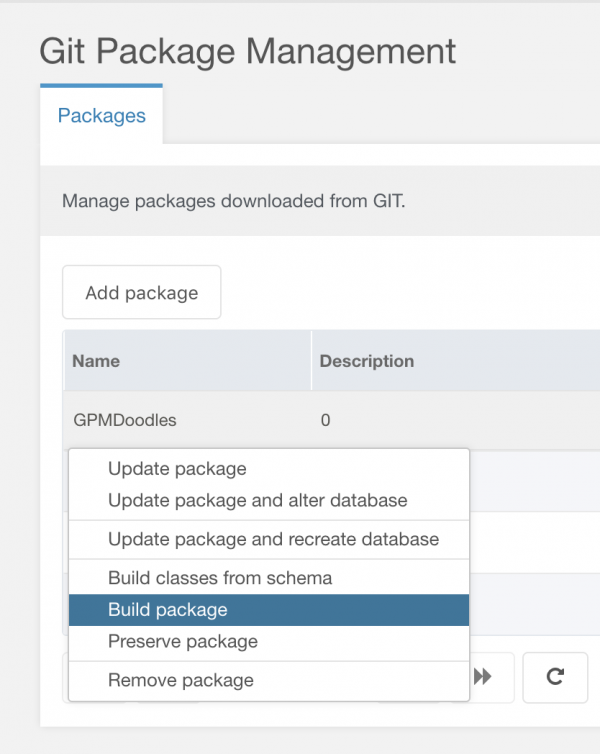 Build package with GPM